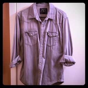 American Eagle western denim shirt